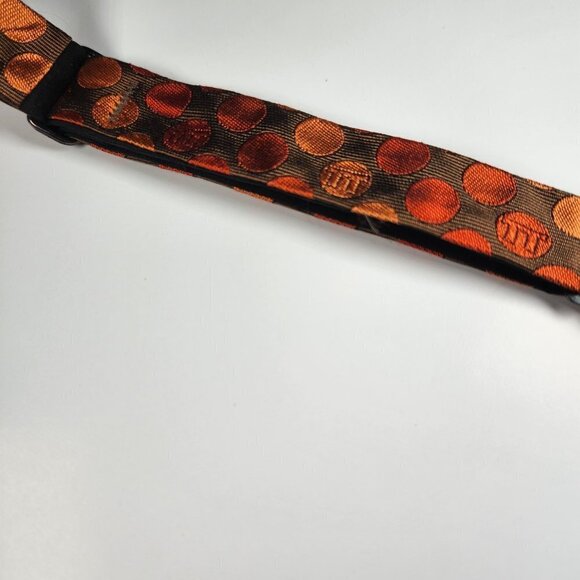 Lee Allison Bow Tie Men's 100% Silk Tie The Original Adjustable Orange Circles - Picture 8 of 9